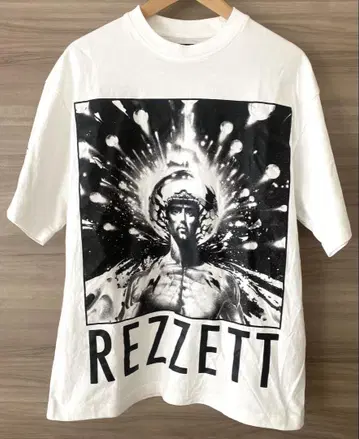 REZZETT 그래픽 T셔츠 화이트