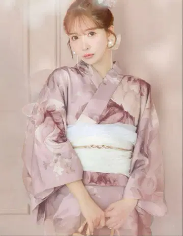 sugar 앤티크 플라워 핑크 유카타