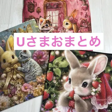 U 님, 일괄 패널 파우치 토끼 고양이 3