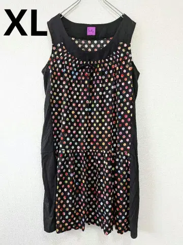 폴 스미스 빅 사이즈 도트 무릎 기장 슬리브리스 원피스 LL XL