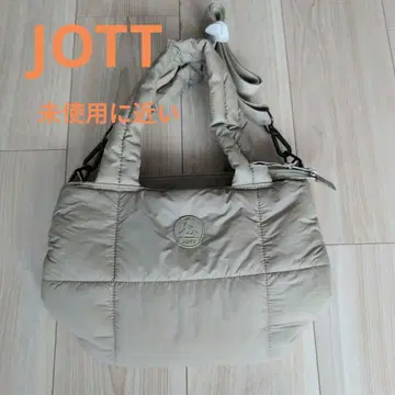 JOTT 베이지 나일론 2way 숄더백, 핸드백.