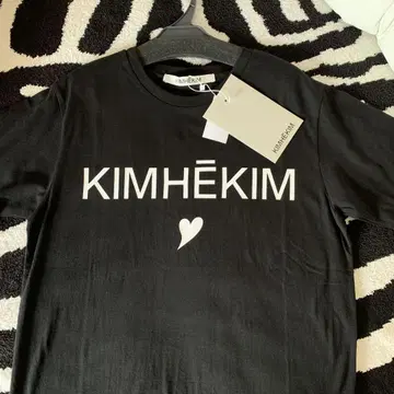 KIMHEKIM 블랙 로고 T S 사이즈 택 포함 미사용 새상품