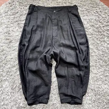 AF 아티팩트 / 린넨 벌룬 실루엣 사루엘 팬츠 / 블랙