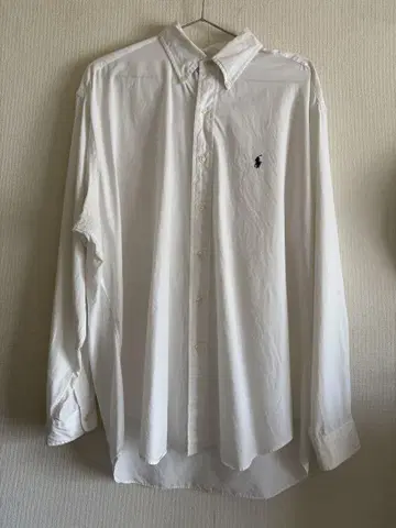 랄프 로렌 화이트 셔츠 자수 포니 L