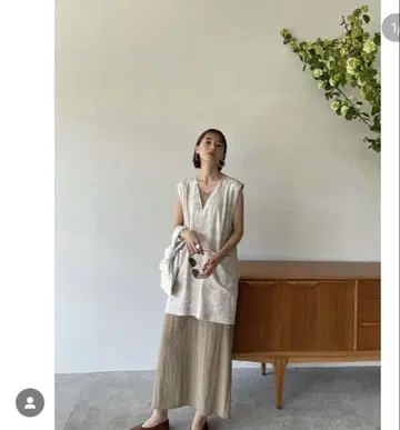 CLANE 슬리브리스 원피스 베이지