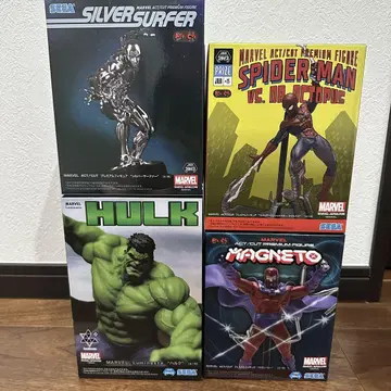 MARVEL 피규어 4종 세트 헐크, 스파이더맨 외
