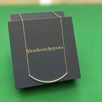 컨디션 최상 [Vendome Aoyama] 화이트 골드 목걸이 K10WG