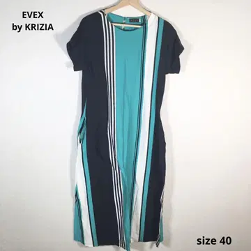 새상품급 EVEX 에베스 반팔 원피스 롱 원피스 40