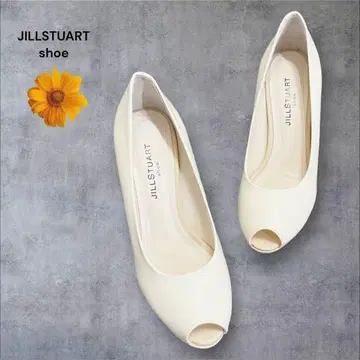 미사용 [JILLSTUART shoe] 에나멜 오픈토 굵은 힐 샌들