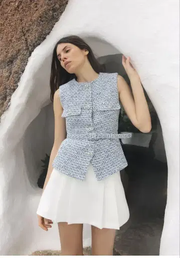 ZARA 벨트 텍스처 베스트 S 사이즈
