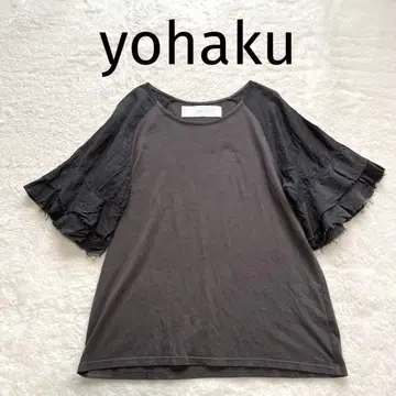 yohaku 요하쿠 프렌치 슬리브 볼륨 소매 T셔츠 티어드 여백