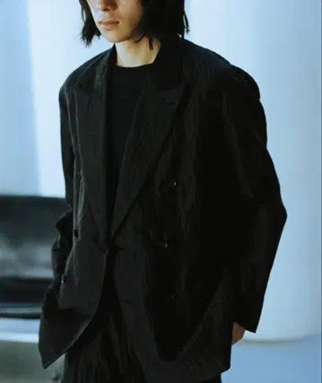 LIDNM SILK LINEN SUCKER JACKET 24AW