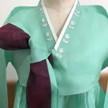 한복 치마저고리 세트 에메랄드 그린