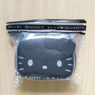 산리오 HELLO KITTY BRILMY 블랙 미니 화장품 파우치 브릴미