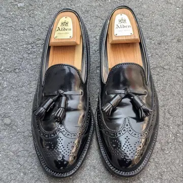 ALDEN 코도반 윙 태슬 로퍼 9.5D 27.5cm