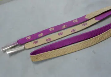 정견 쇼와 레트로 오비지메 앤티크 오비지메 연보라색과 베이지색