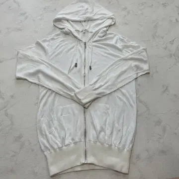 LOUNIE 화이트 풀 집업 후드티 F