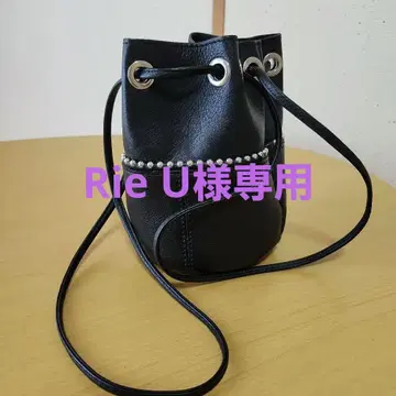 거의 새상품 마르코마지 marco masi 스터드 숄더백 가죽 블랙