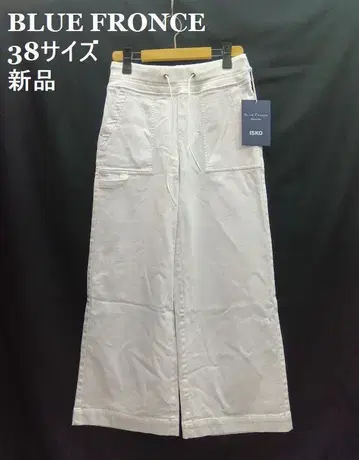 새상품 블루프론세 화이트 데님 와이드 팬츠 38 사이즈
