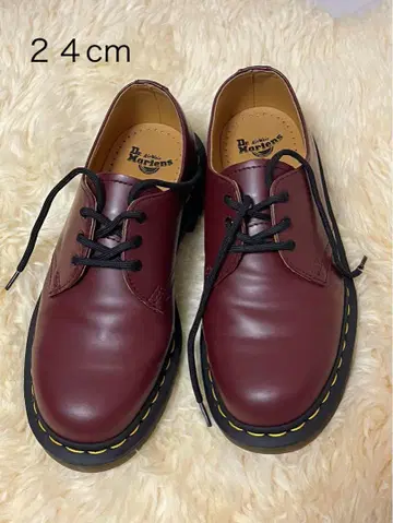 Dr. Martens 버건디 레이스업 슈즈 24cm