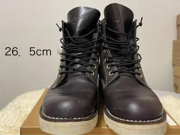가죽 엔지니어 부츠 26.5cm 다크 브라운
