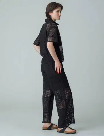 Ron herman 패치워크 레이스 팬츠 S BLACK 론 헤르만