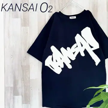 90년대 야마모토 간사이 kansai O2 양면 프린트 빅 프린트 티셔츠