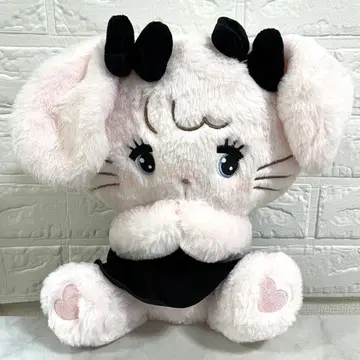 mikko BLACK RIBBON BIG 봉제 인형 캐미