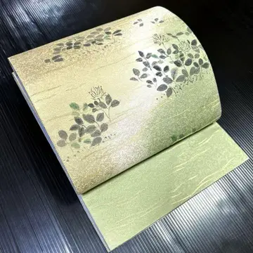 순수 실크 후쿠로 오비 [보카시 꽃]