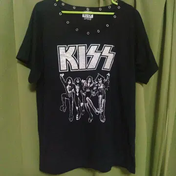 GOOD ROCK SPEED KISS 큐빅 T셔츠 밴딩 T