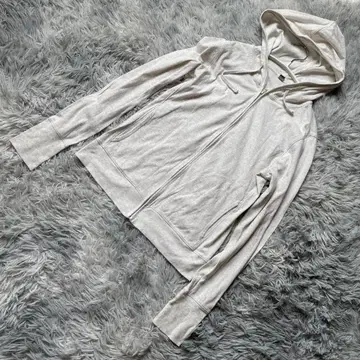 유니클로 풀 집업 후드티 베이지 계열 스트레치 면 혼방 후디 겉옷