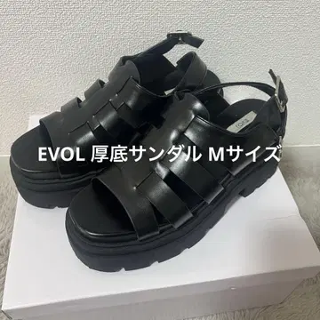 EVOL 통굽 샌들 블랙 M 사이즈