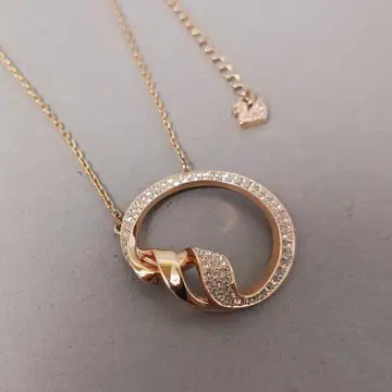 [새상품급] SWAROVSKI 목걸이 로즈 골드 Graceful