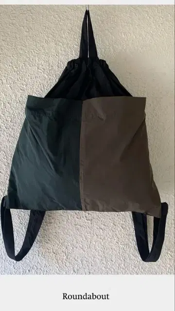 formuniform 드로우 스트링 백팩 블랙 그린 카키
