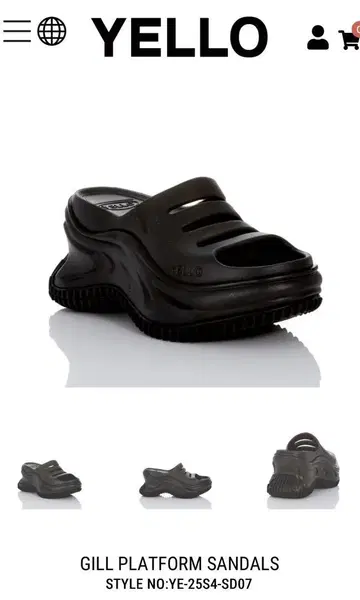 YELLO Gill Platform Sandals 블랙 M