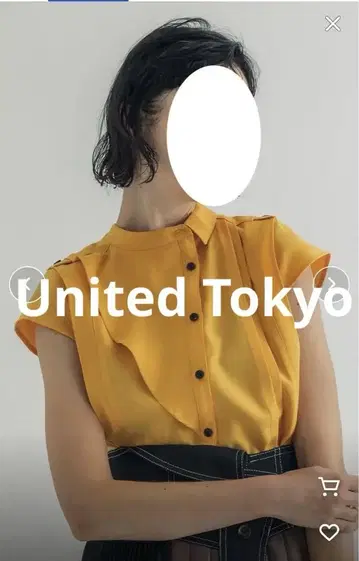 [새상품급] UNITED TOKYO 여성용 블라우스 오렌지