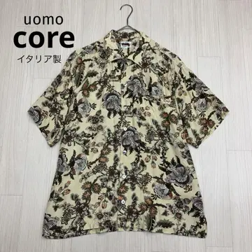 uomo core 패턴 셔츠 알로하 셔츠 빈티지 이탈리아제