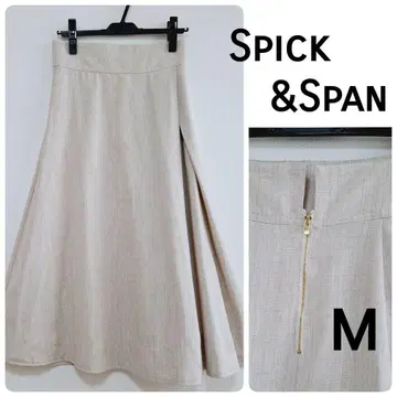 Spick & Span 플레어 스커트 롱 스커트 린넨 혼방 M 새상품급