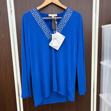 A11. 택 포함 MICHAEL KORS 로열 블루 긴팔 상의 XS