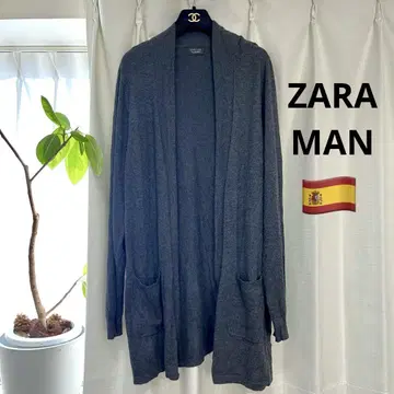 ZARA MAN 다크 그레이 롱 가디건 L