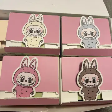 POPMART 라부부 마카롱 봉제인형 4개 세트 랜덤