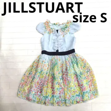 245 JILLSTUART 스카이블루 프릴 꽃무늬 드레스 S