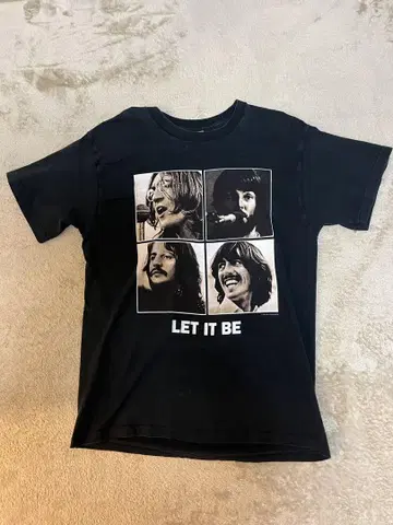 비틀즈 LET IT BE 티셔츠 블랙