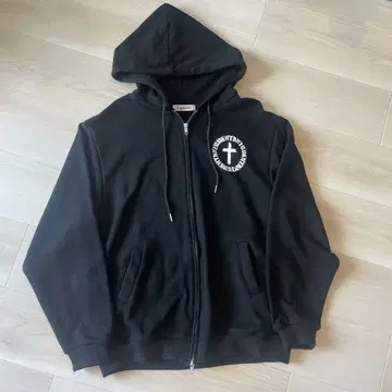 서클 크로스 ZIP 후드티 블랙