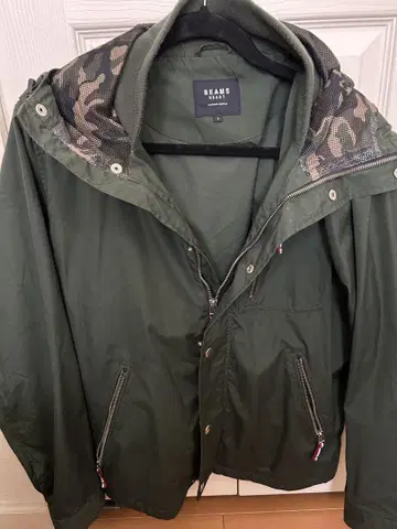 BEAMS 마운틴 파카 L 카키 카모플라쥬