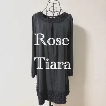 당일 발송 Rose Tiara 긴팔 튜닉 프릴 다크 그레이