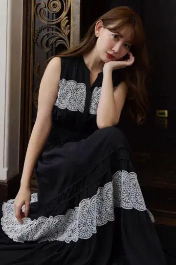 Scala Lace-Trimmed Dress M