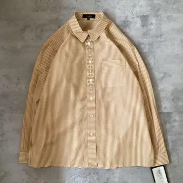 Leilian 레리안 셔츠 오렌지 스트라이프