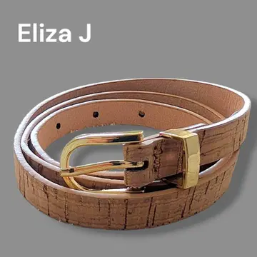Eliza J 엘라이자제이 벨트 얇은 가죽 베이지 여성용