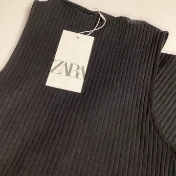 ZARA 리브 스트레치 슬리브리스 원피스 S